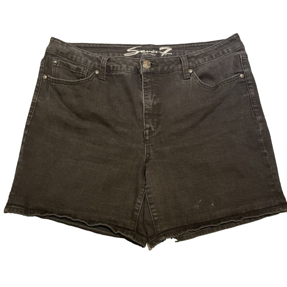 Seven Jean‎ Shorts Women’s Size 16 Black Relaxed Bermuda City Casual Outdoors